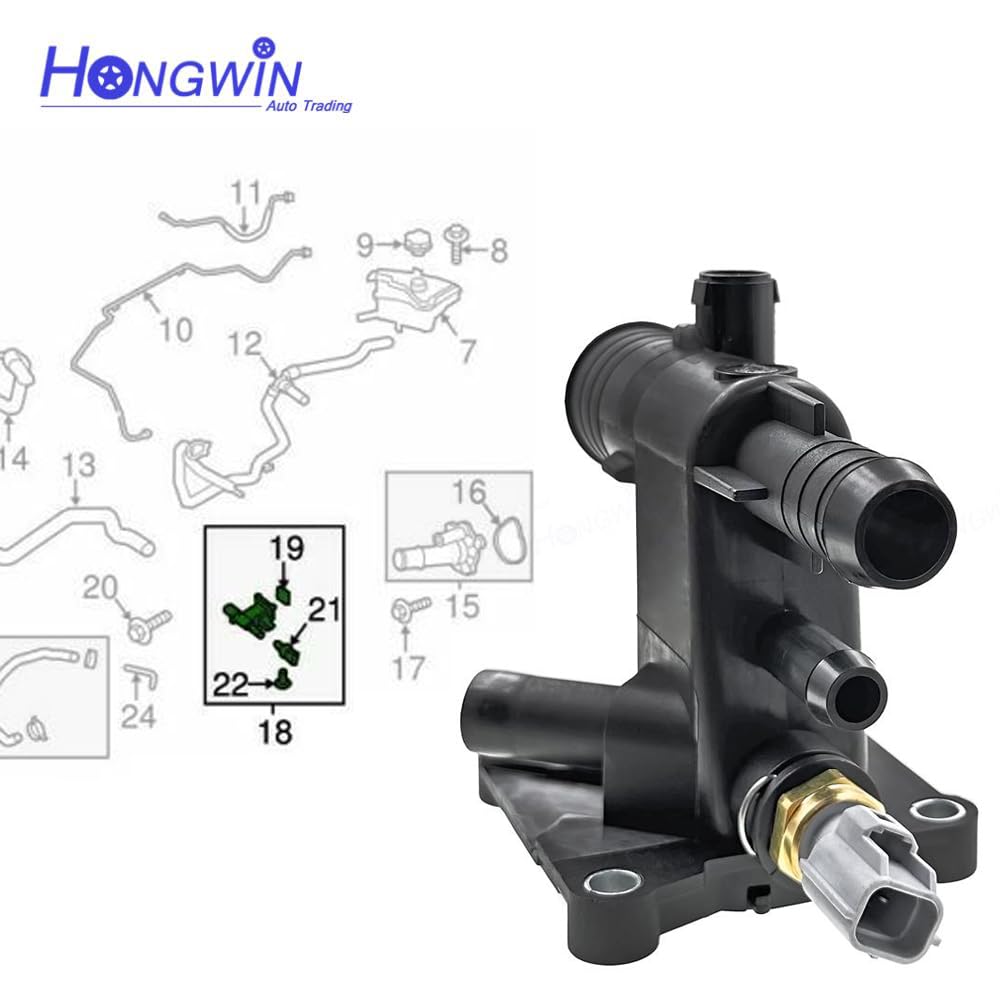 Amazon.com: HWATPS CJ5Z8K556B Engine Cooling Thermostat Housing